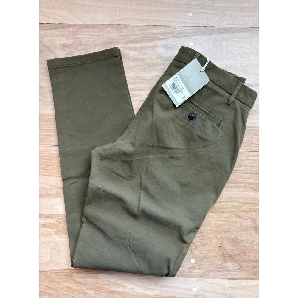 Everlane Uniform Performance Chino Slim Fit Olive Green Mens NWT‎ Classic 32X32